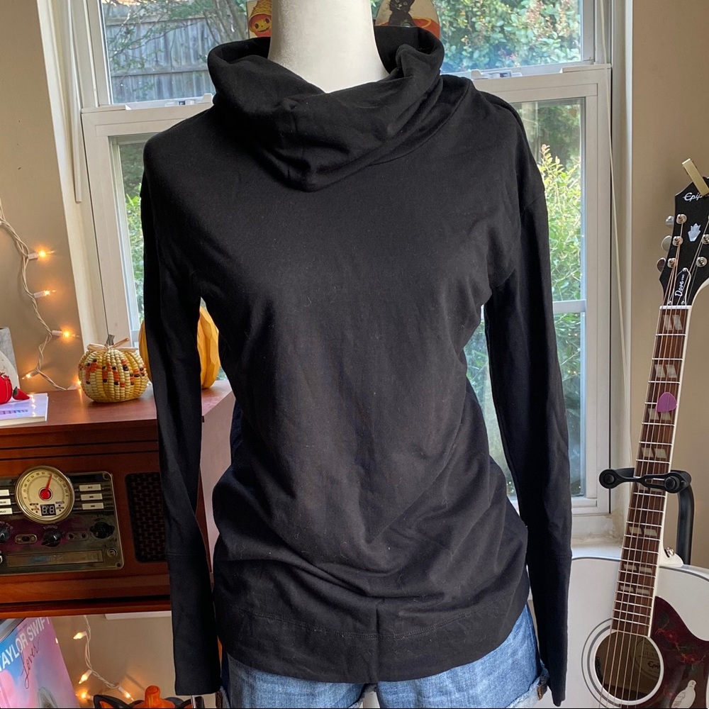 Black turtleneck jersey tunic - M - Merona